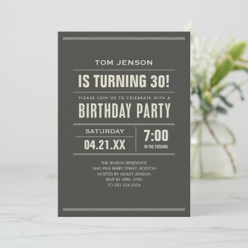 Birthday Invitations for Adults Zazzle