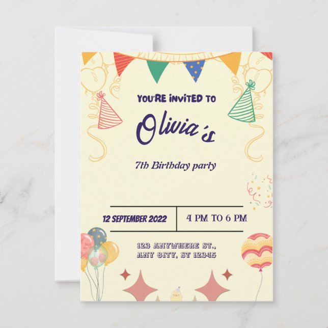 birthday invite (Front)