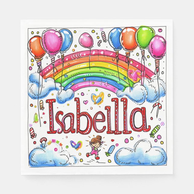 Birthday, Isabella Napkin (Front)