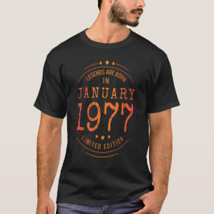 Birthday January 1977 Year   Used Legends T-Shirt