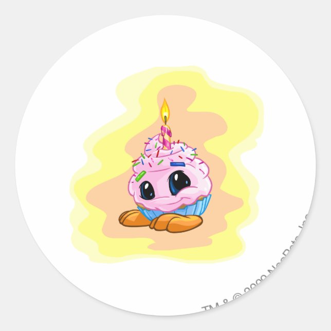 Birthday JubJub Classic Round Sticker (Front)