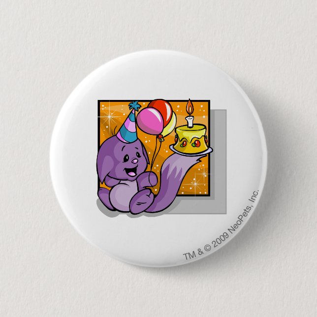 Birthday Kacheek 2 Inch Round Button (Front)
