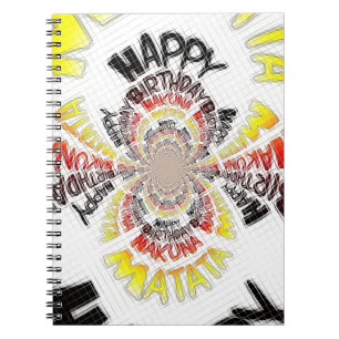 Birthday Kaleidoscope Art Print Notebook