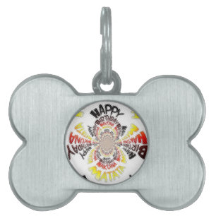 Birthday Kaleidoscope Art Print Pet Tag