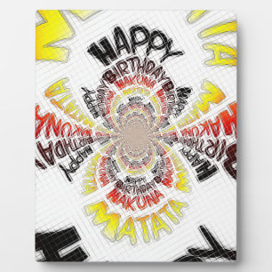 Birthday Kaleidoscope Art Print Plaque