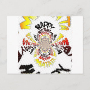 Birthday Kaleidoscope Art Print Postcard