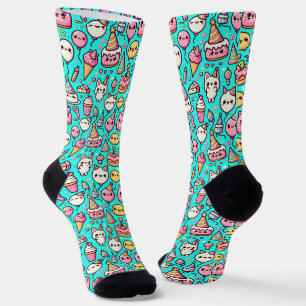 Birthday Kawaii Pattern Socks