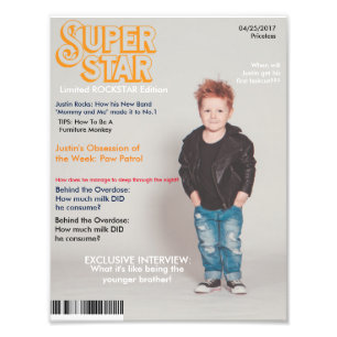 Birthday Keepsake Photo - Magazine Cover