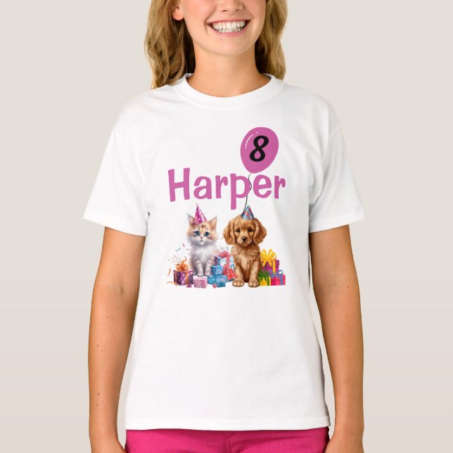 Birthday Kid Pawsome Party shirt  (Front)
