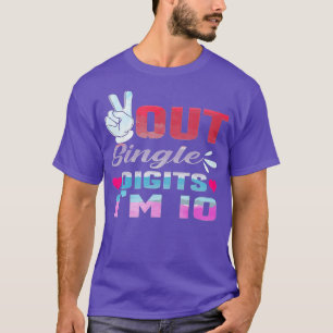 Birthday Kids Out Single Digits Im 10 Tie Dye T-Shirt