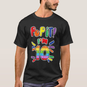 Birthday Kids Pop It I am 10 years old 10th Birthd T-Shirt