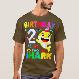 Birthday Kids Shark2 Years Old 2ndFamily T-Shirt