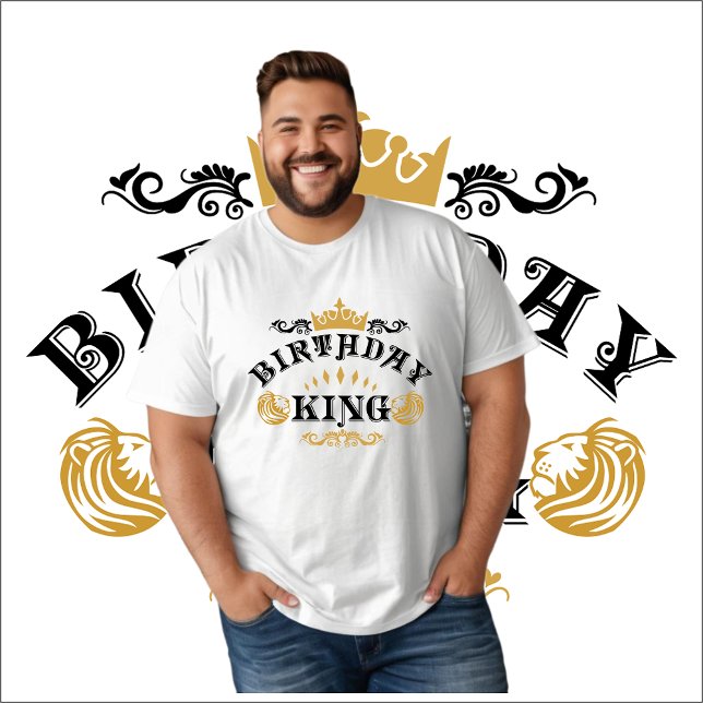 Birthday King Classic Typography Tri-Blend Shirt (Birthday King)
