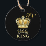 Birthday King Gold Crown Royal Monogram Luxury Favour Tags<br><div class="desc">Happy Birthday King Gold Crown Design. For a regal birthday celebration, these Gold Royal Crown shot glasses offer a luxurious, customizable gift option for men and boys. Featuring a gold glitter texture and royal crown design, they are well-suited for milestone events like a 13th Bar Mitzvah, graduations, or anniversaries. Personalized...</div>
