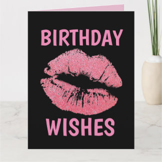 BIRTHDAY KISSES ROMANTIC GREETING CARD