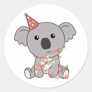 Birthday Koala For Kids A Birthday Classic Round S Sticker