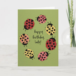 Birthday Ladybugs Card