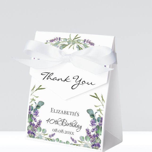 Birthday lavender eucalyptus violet thank you  favor box (Creator Uploaded)