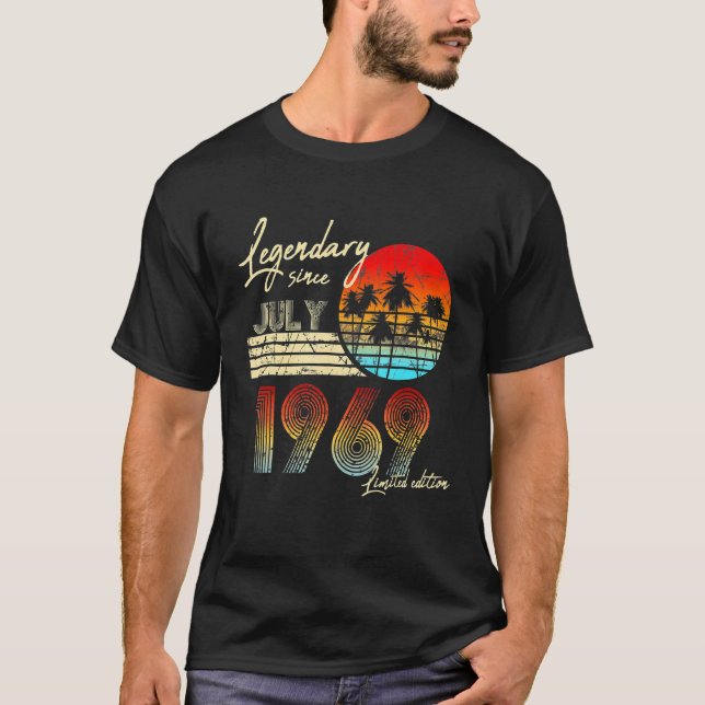 Birthday Legendary Since July 1969 T-Shirt (Front)