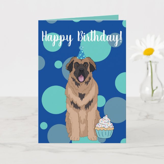 Birthday Leonberger Card (Small Plant)