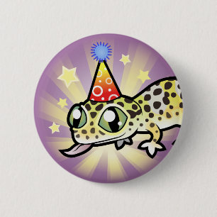 Birthday Leopard Gecko 2 Inch Round Button