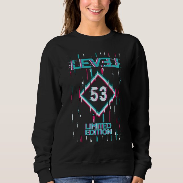 Birthday Level 53 Years   Gaming   Used Sweatshirt (Front)