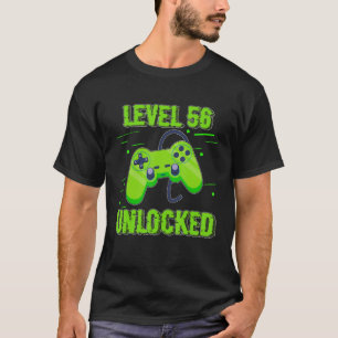 Birthday Level 56 Unlocked Video Games Controller T-Shirt