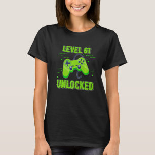 Birthday Level 61 Unlocked Video Games Controller T-Shirt