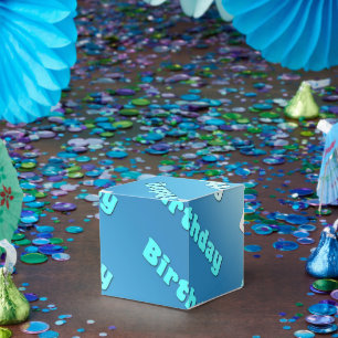 Birthday (light blue) favor box