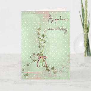 Birthday Lily of the Valley Bouquet Card