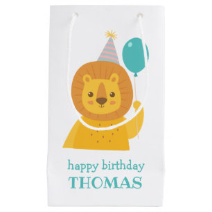 Birthday Lion Personalized Gift Bag