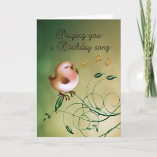 Birthday little Bird pour toute carte d'occasion