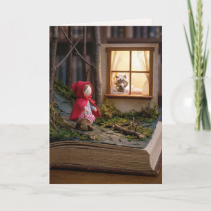 Birthday Little Red Riding Hood On a Book Page Card