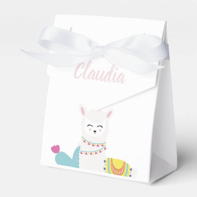 Birthday Llama Favor Box (Front Side)