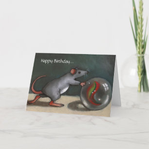 Birthday: Lost Marbles: Funny: Original Art Card