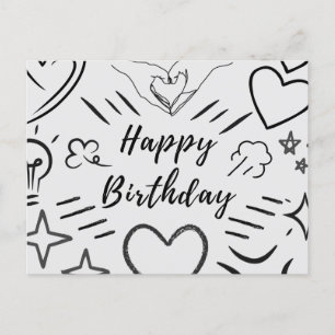 Birthday Love Sketch Postcard