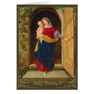 Birthday Lovely madonna and child Steinbrück Card