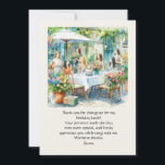Birthday Lunch Flat Thank You Card<br><div class="desc">"AI-generated artwork with design direction by Susang6"</div>