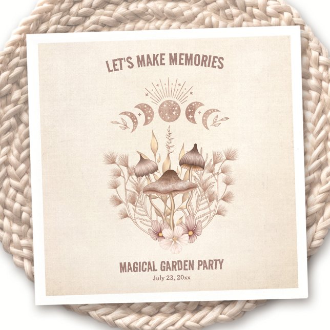 Birthday Magical Moon Phase Celestial Party Napkin (Birthday Magical Moon Phase Celestial Party Napkins)