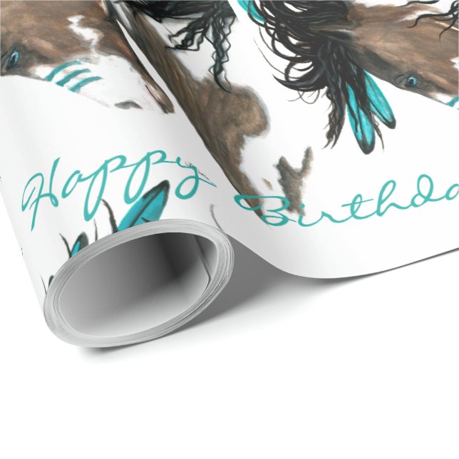 Birthday Majestic Horse by Bihrle Wrapping Paper (Roll Corner)