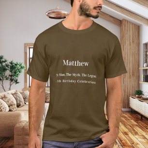 Birthday man myth legend name fun brown T-Shirt