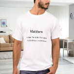 Birthday man myth legend name fun T-Shirt<br><div class="desc">For a white,  light coloured t-shirt. Personalize and add your own photo of the birthday boy/man.  Personalize and add a name,  age 40 and a text.  Text: The Man,  The Myth,  The Legend. Black text.</div>