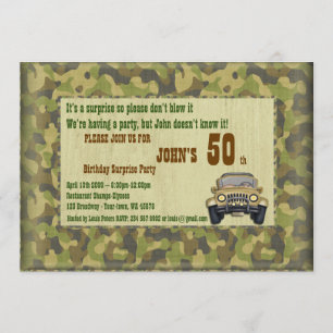 Birthday Man,Party Man,Hunter,any age,deer Invitation