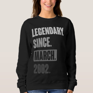 Birthday March 21st Decoration 21 Years Old Vintag Sweatshirt