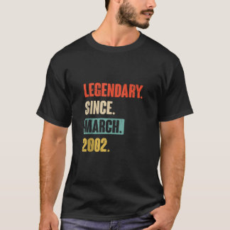 Birthday March 21St Decoration 21 Years Old Vintag T-Shirt