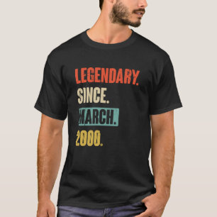 Birthday March 23rd Decoration 23 Years Old Vintag T-Shirt