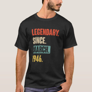 Birthday March 77th Decoration 77 Years Old Vintag T-Shirt