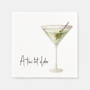 Birthday Martini On White Napkin