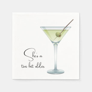 Birthday Martini On White Napkin