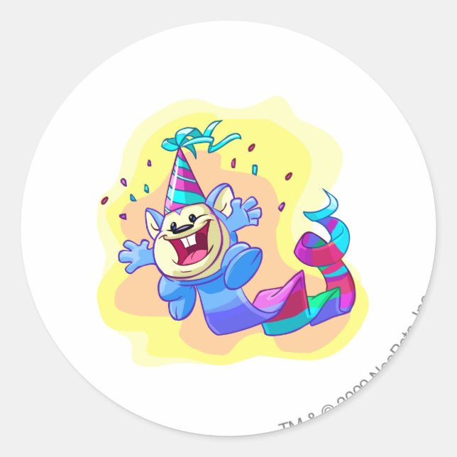Birthday Meerca Classic Round Sticker (Front)
